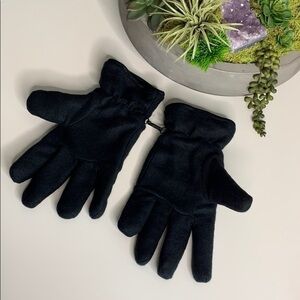 Black Men’s Fleece layering winter outdoor gloves Size medium large